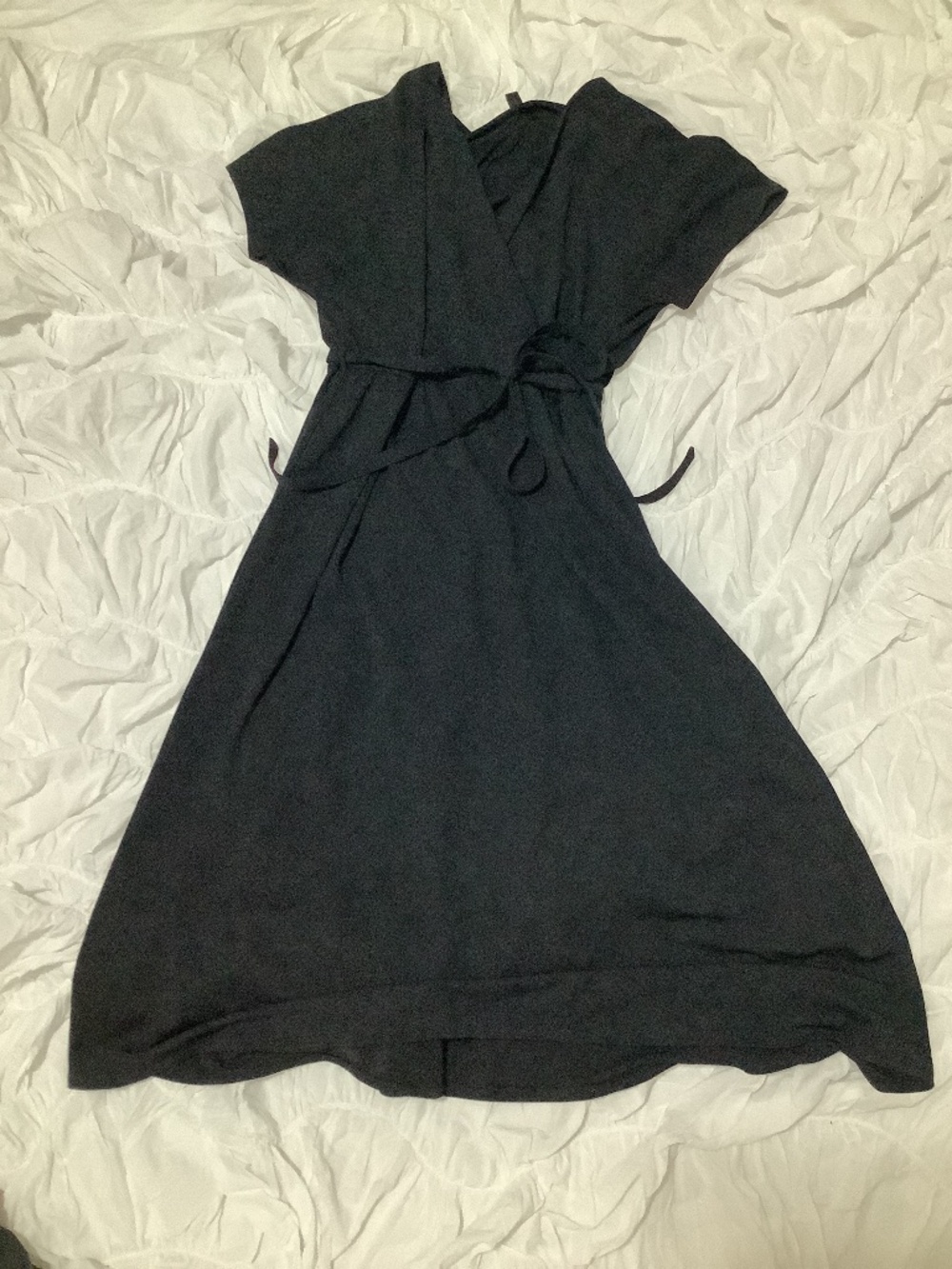Black Dress with Waist Ribbon